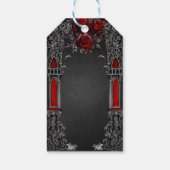 Prachtig donker gotisch bruiloft ontwerp. cadeaulabel (Achterkant)