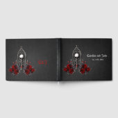 Prachtig donker gotisch bruiloft ontwerp. gastenboek (Volledig)
