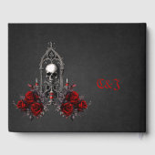 Prachtig donker gotisch bruiloft ontwerp. gastenboek (Achterkant)