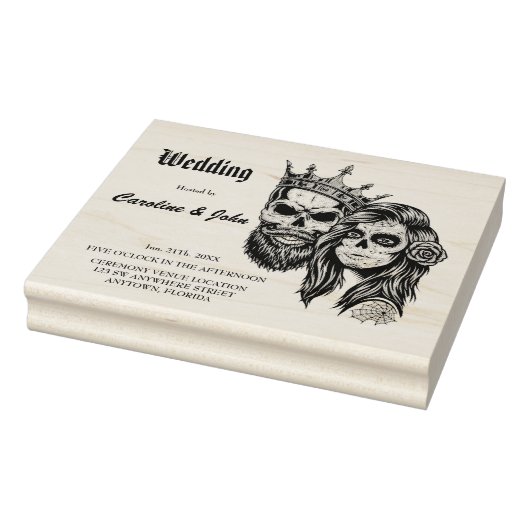 Prachtig donker gotisch bruiloft ontwerp met sched 	rubberstempel (Stempel)