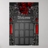 Prachtig donker gotisch trouwontwerp. poster (Voorkant)