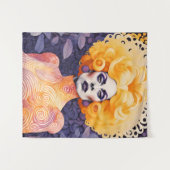 Prachtig Drag Queen Rood Haar Wandkleed (Voorkant (horizontaal))