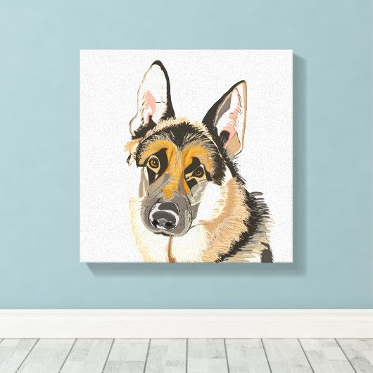 Prachtig Duits Herder Canvas (Insitu (Houten vloer))