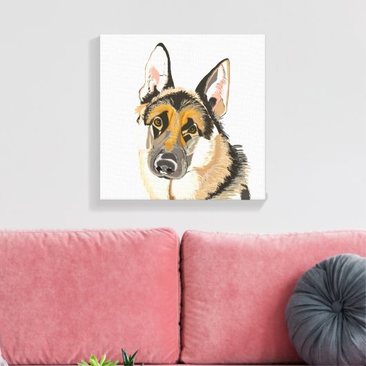 Prachtig Duits Herder Canvas (Insitu (Woonkamer))