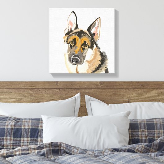 Prachtig Duits Herder Canvas (Insitu (Slaapkamer))