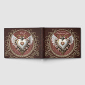 Prachtig edel steampunk hart met vleugels. gastenboek (Volledig)