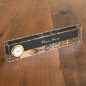 Prachtig edel steampunk ontwerp naambordje (Zijkant)