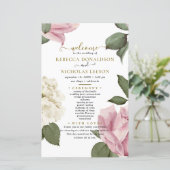 Prachtig Elegant Botanical Wedding Programme (Staand voorkant)