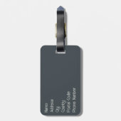 Prachtig elegant pastelblad design bagagelabel (Achterkant verticaal)