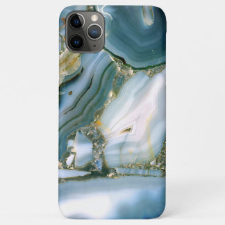 Prachtig en elegant blauw marmerpatroon iPhone 11 pro max hoesje