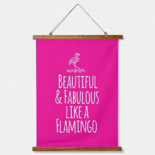 Prachtig en prachtig als een flamingo hangend wandkleed