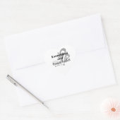 Prachtig en zelfgekozen hart sticker (Envelop)