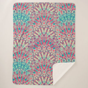 Prachtig etnisch patroon sherpa deken