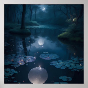 Prachtig fantasie landschap poster