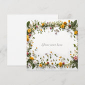 Prachtig floraal lijst kaart (Voorkant / Achterkant)