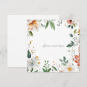 Prachtig floraal lijst kaart (Voorkant / Achterkant)