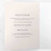 Prachtig Floral Lijst All-in-One bruiloft Drieluik Uitnodiging (Binnenzijde eerst)