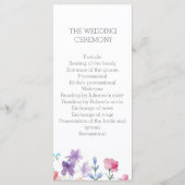 Prachtig Floral Wedding Ceremony programma (Achterkant)