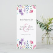 Prachtig Floral Wedding Ceremony programma (Staand voorkant)