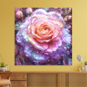 Prachtig gedetailleerd roos canvas afdruk (Insitu (Woonkamer))