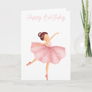 Prachtig geïllustreerde kleine ballerina, kinderen kaart