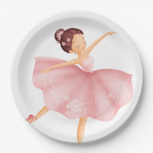 Prachtig geïllustreerde "kleine Ballerina" Papieren Bordje