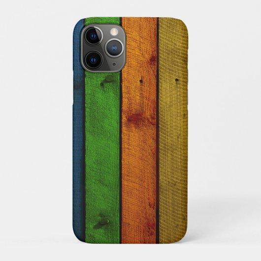 Prachtig gekleurde houten planken Case-Mate iPhone case (Achterkant)