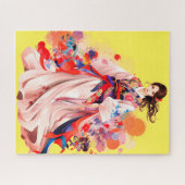 Prachtig gekleurde Kimono Legpuzzel (Horizontaal)