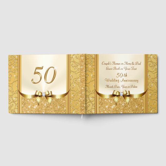 Prachtig gepersonaliseerd 50e Jubileum gastenboek (Volledig)