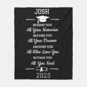 Prachtig gepersonaliseerd Afstuderen gedicht Fleece Deken (Voorkant)