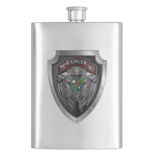 Prachtig gevleugelde 75e Ranger Regiment Scroll Flacon