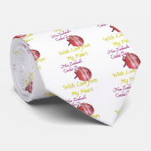 Prachtig geweldig rood cricket bal ontwerp. stropdas (Opgerold)