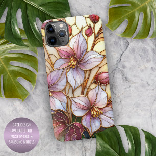 Prachtig Glas in lood bloemenkunstpatroon iPhone 11Pro Max Hoesje