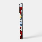 Prachtig Glas in lood kerstboom uniek iPhone 15 Hoesje (Linkerkant)