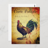 Prachtig  Golden Rooster Briefkaart (Voorkant / Achterkant)