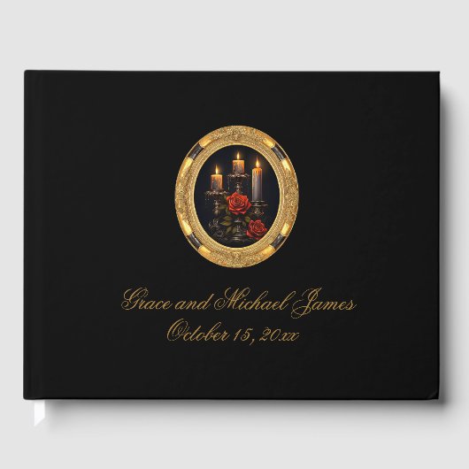 Prachtig gotisch bruiloft gastenboek (Voorkant)