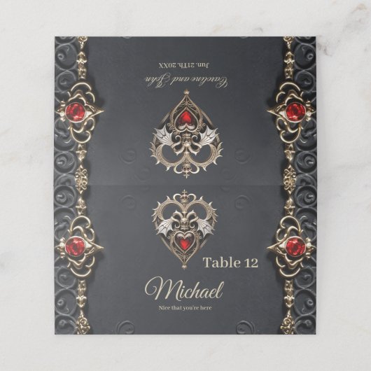 Prachtig gotisch hart (Buitenkant ongevouwen)