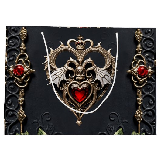 Prachtig gotisch hart groot cadeauzakje (Achterkant)