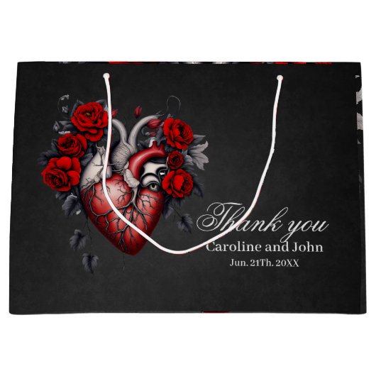 Prachtig gotisch Victoriaans hart Groot Cadeauzakje (Voorkant)