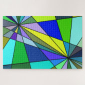 Prachtig grafisch ontwerp als Glas in lood op een Legpuzzel (Horizontaal)