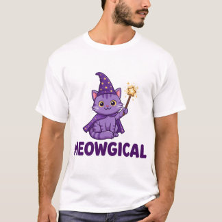 Prachtig Grappige Tovenaar Kat T-shirt