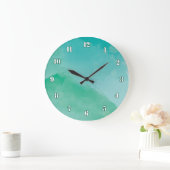 Prachtig groen blauw Waterverf effect Grote Klok (Huis)