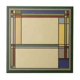 Prachtig groen kunst & ambachten geometrisch patro tegeltje