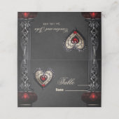 Prachtig gulle gotische hart. (Buitenkant ongevouwen)