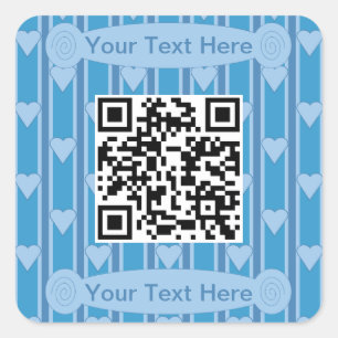 Prachtig Hart QR Code Vierkante Sticker