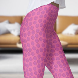 Prachtig Hot Pink en Pink Polka Dot Pattern Leggings