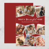 Prachtig Jaar Fotocollage Kerstmis Feestdagenkaart (Voorkant / Achterkant)