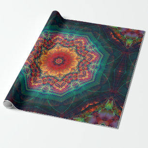Prachtig kaleidoscoop met meerdere kleuren, bloemp cadeaupapier