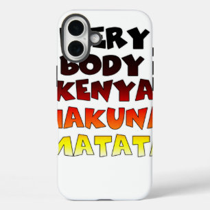 Prachtig Kenia Colorful Amazing Text Quote Design iPhone 16 Plus Hoesje