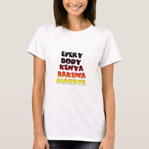 Prachtig Kenia Colorful Amazing Text Quote Design T-shirt
